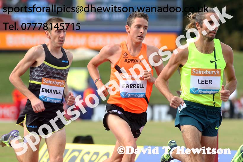 Tom Farrell in the mens 2 Miles at the Sainsbury's Birmingham Grand Prix. Photos: David T. Hewitson/Sports for All Pics